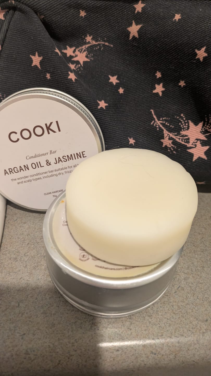 Customer photo review of Argan & Jasmine Conditioner Bar