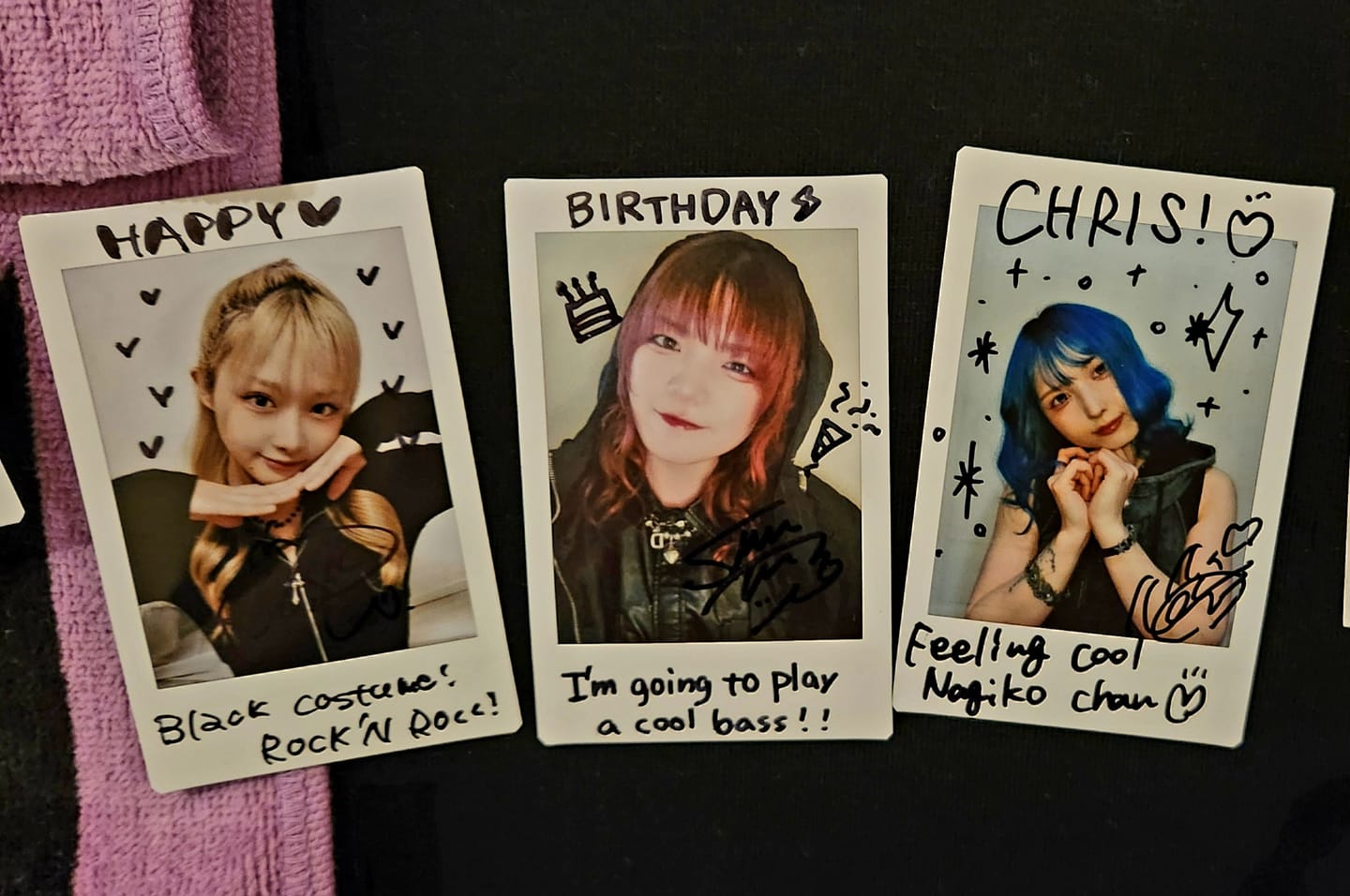 Customer photo review of TRiDENT "ONLINE BROMIDE" Autographed Cheki Polaroid Photo (With Your Custom Name) - Solo Member