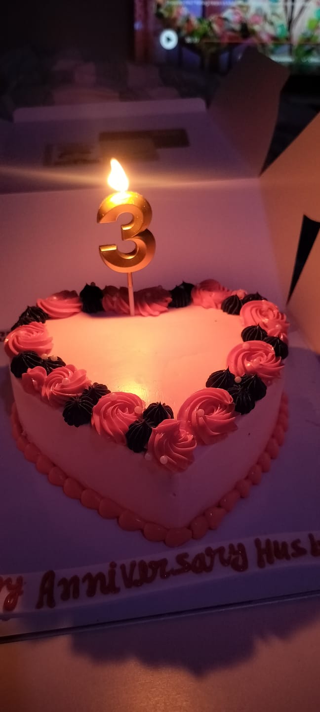 Customer photo review of Secret Message Valentine Cake