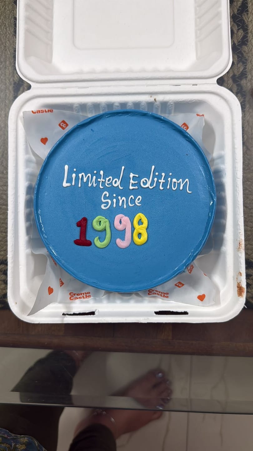 Customer photo review of 90s Meme Bento Cake