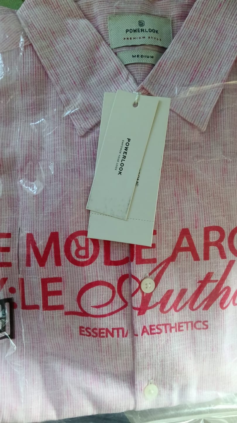 Customer photo review of Pink Printed Stripe Shirt