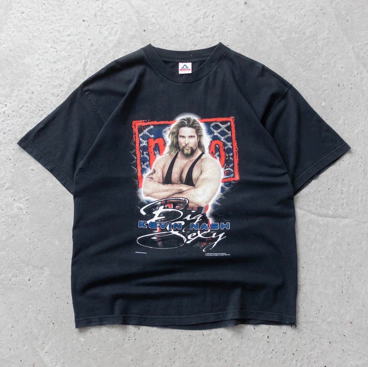 Customer photo review of Vintage 1999 Kevin Nash Big Sexy nWo WCW Tee - XL