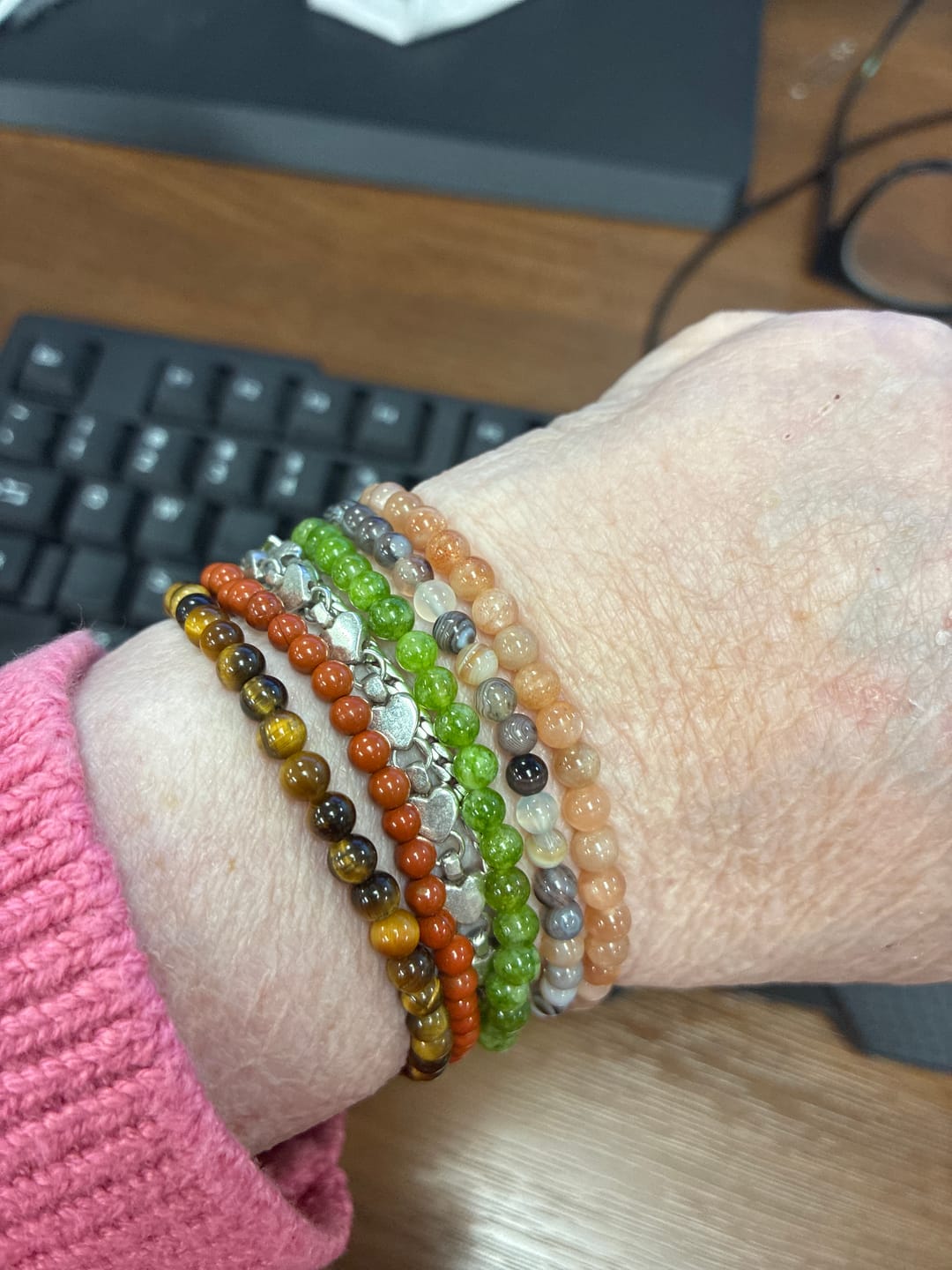 Customer photo review of Botswana Agate Bracelet Mini