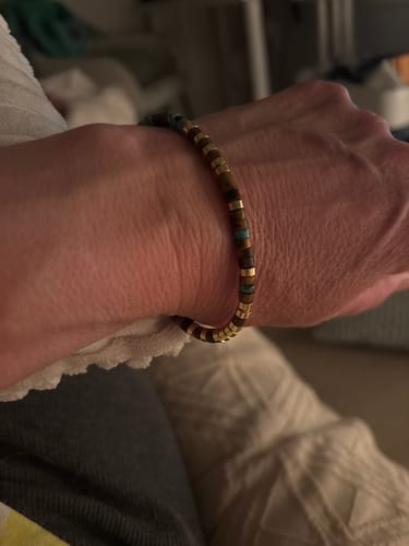 Customer photo review of 'Strong As Fuck' Morse code Motivational Bracelet