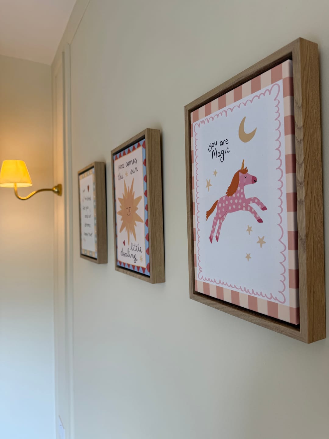 Customer photo review of You Are Magic Unicorn Nursery Canvas Print