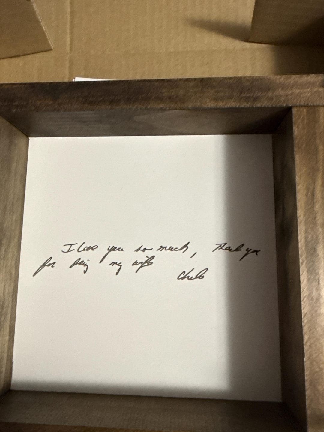 Customer photo review of Custom Handwriting Sign - Memorial Keepsake