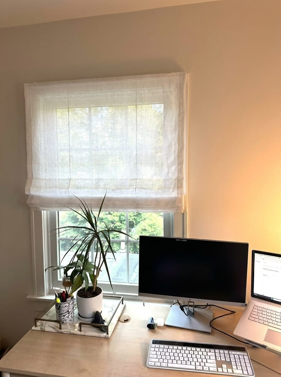 Customer photo review of Luma Custom Roman Shades