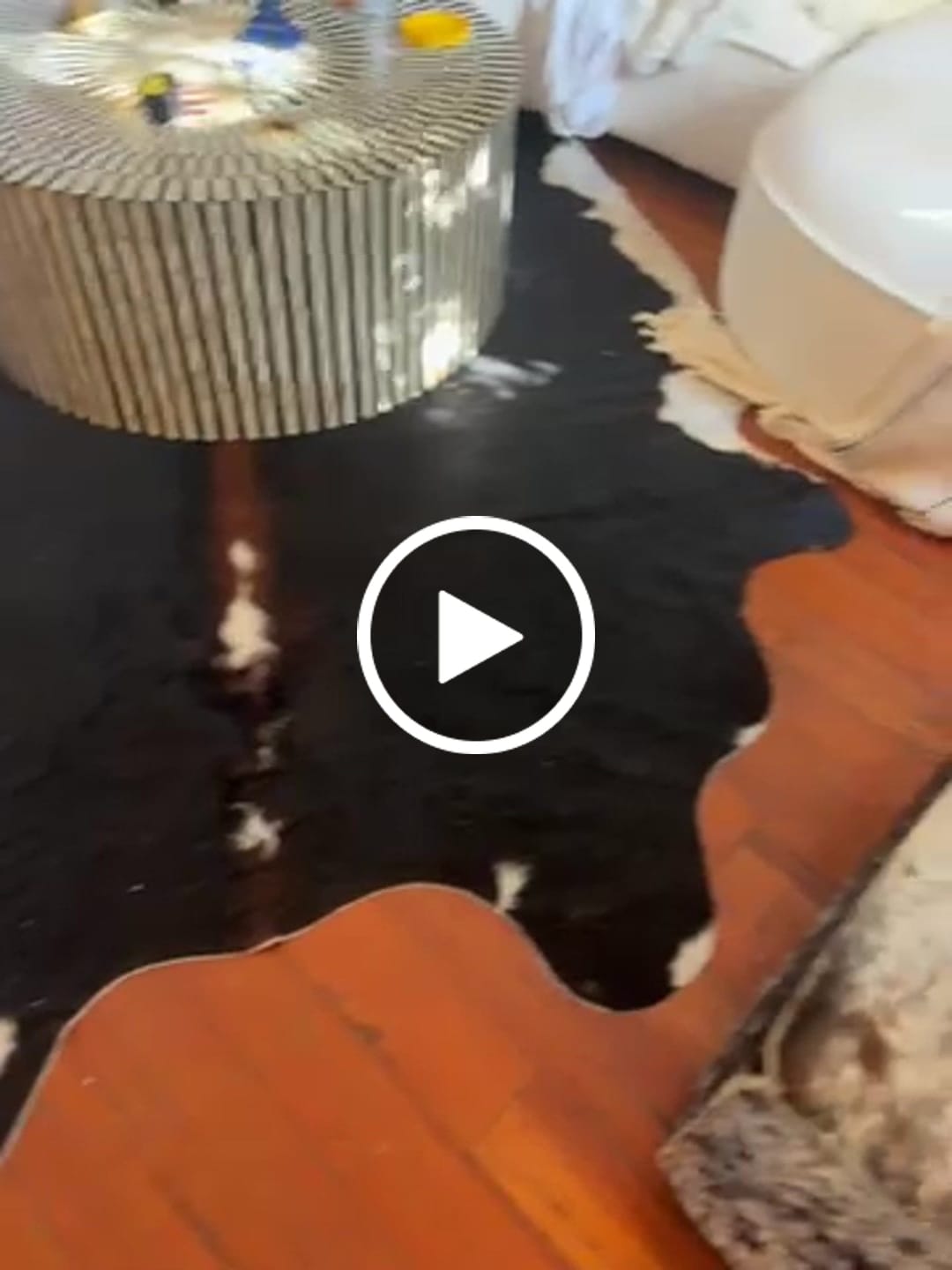 Customer video review of SUPER SALE Black Natural Cowhide Rug - XX-Large 8' 2"H x 7' 4"W