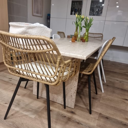 Customer photo review of HANOI - Lot de 2 chaises en métal et rotin