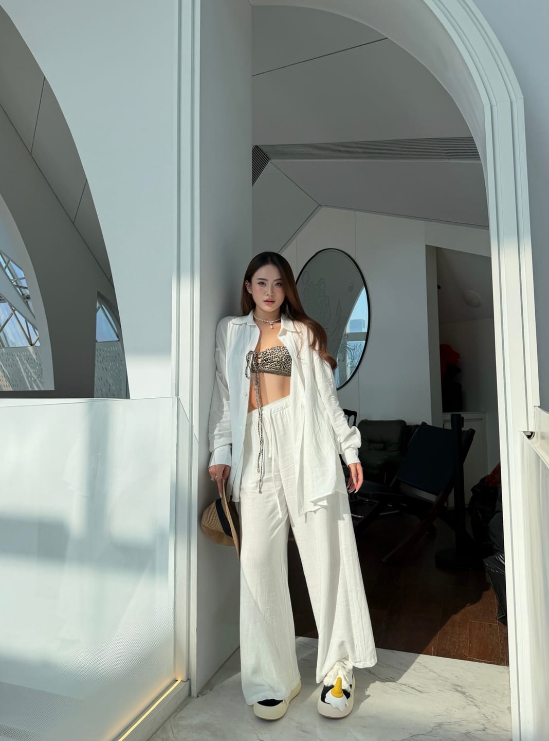 Customer photo review of 0122stepll Linen Shirt & Relaxed Pants Set