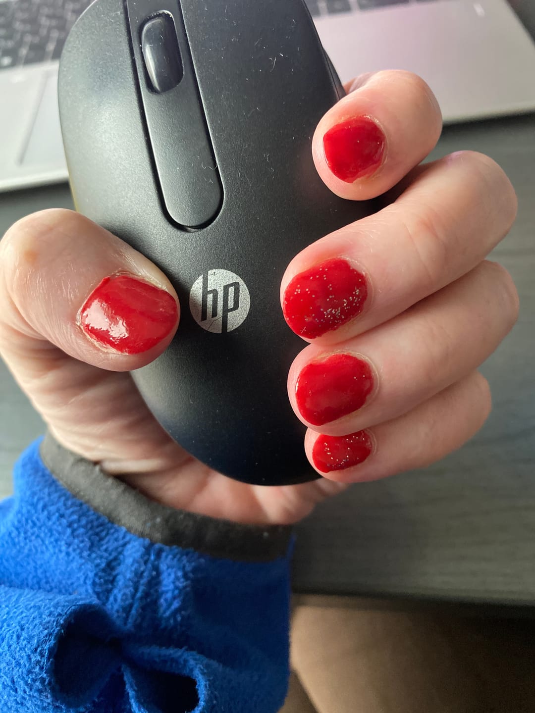 Customer photo review of Christmas Red Dipping Powder