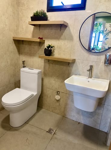 Customer photo review of Alta - One-Piece Dual Washdown S-Trap Siphon Flushing  Floor Mounted Elongated