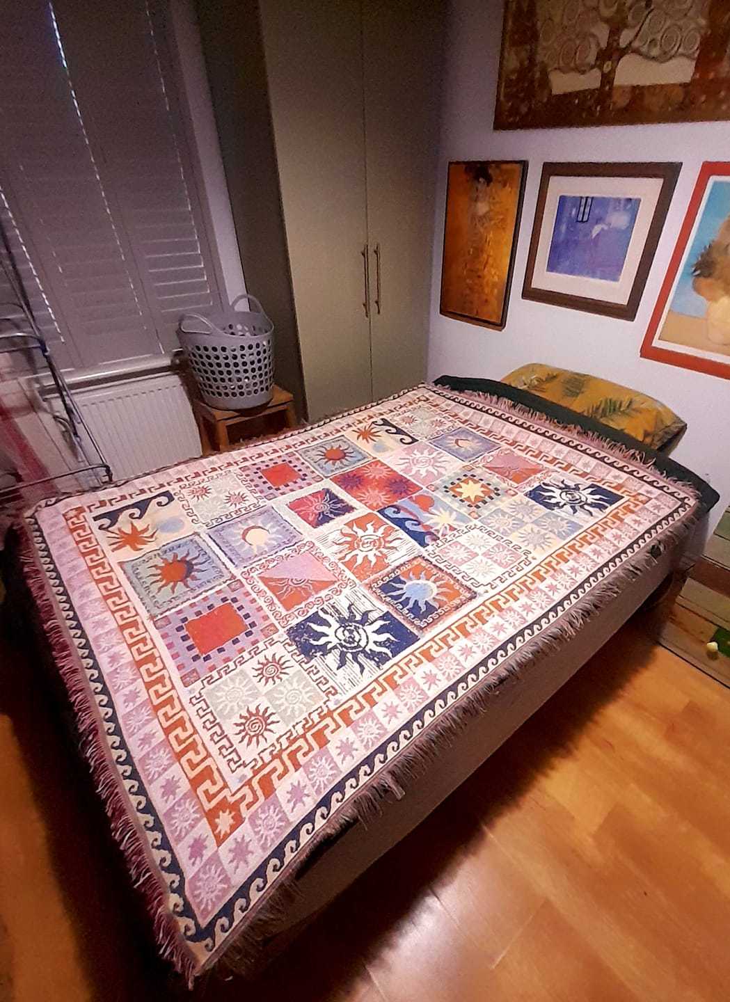 Customer photo review of Boho Tapestry Throw Blanket