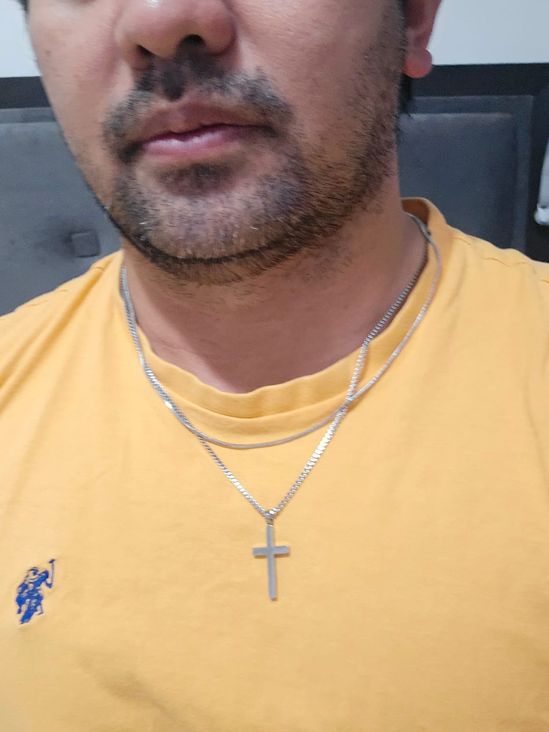 Customer photo review of Classic Cross Necklace Duo