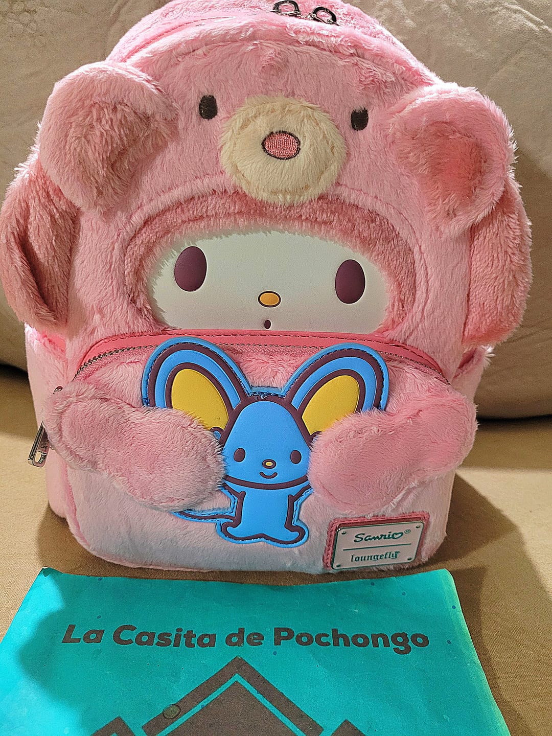 Customer photo review of Loungefly Sanrio My Melody Bear Cosplay Mini Backpack - 707 Street Exclusive