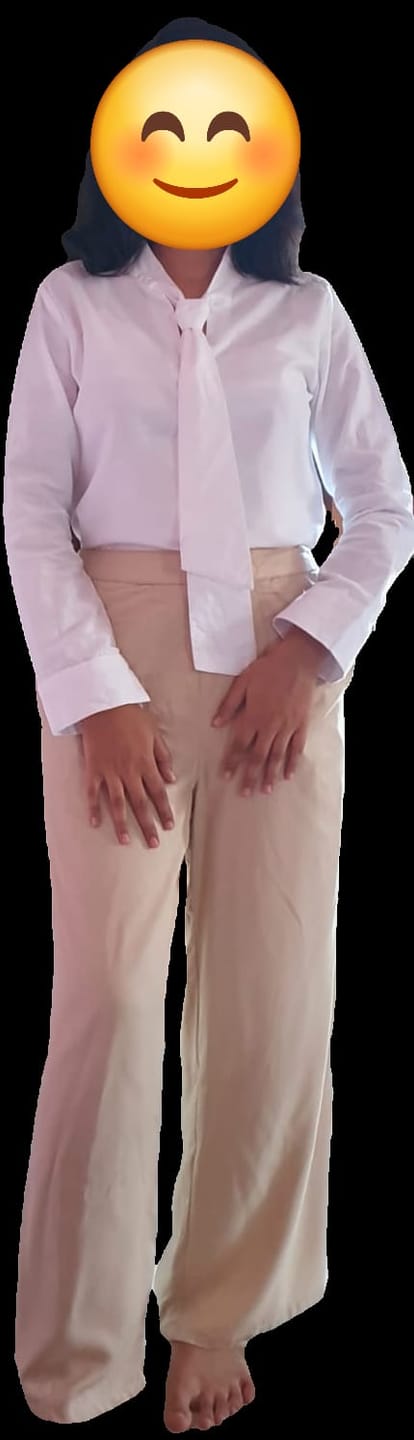 Customer photo review of Women Beige Viscose Palazzo Pant