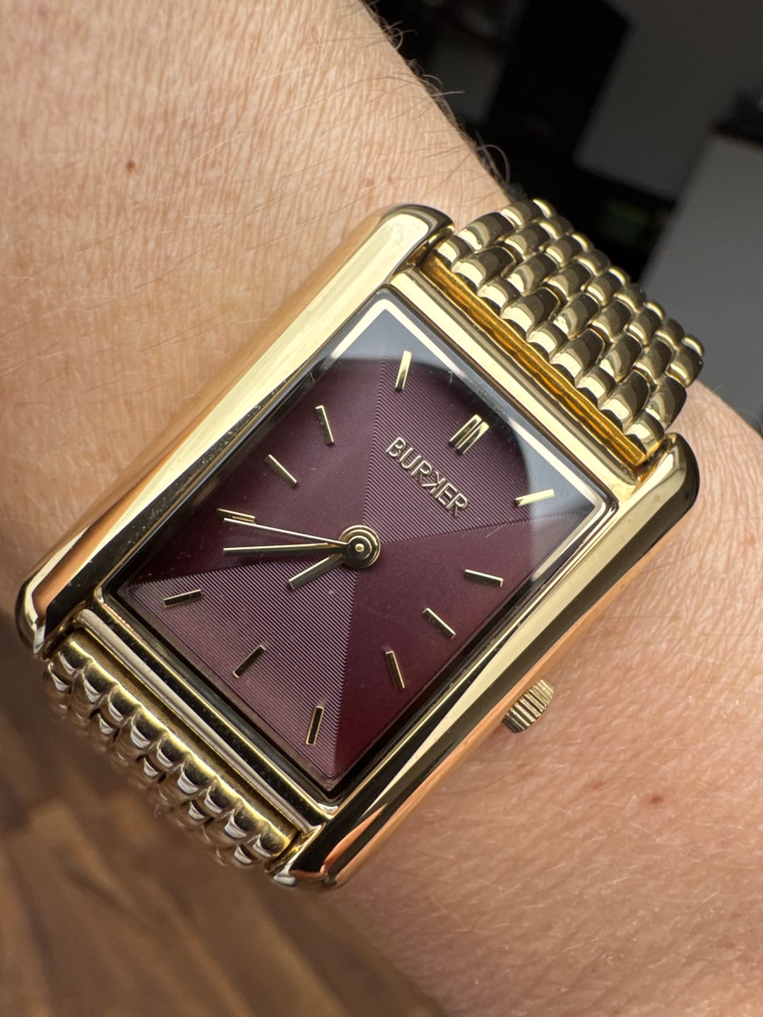 Customer photo review of Olivia Gold Burgundy