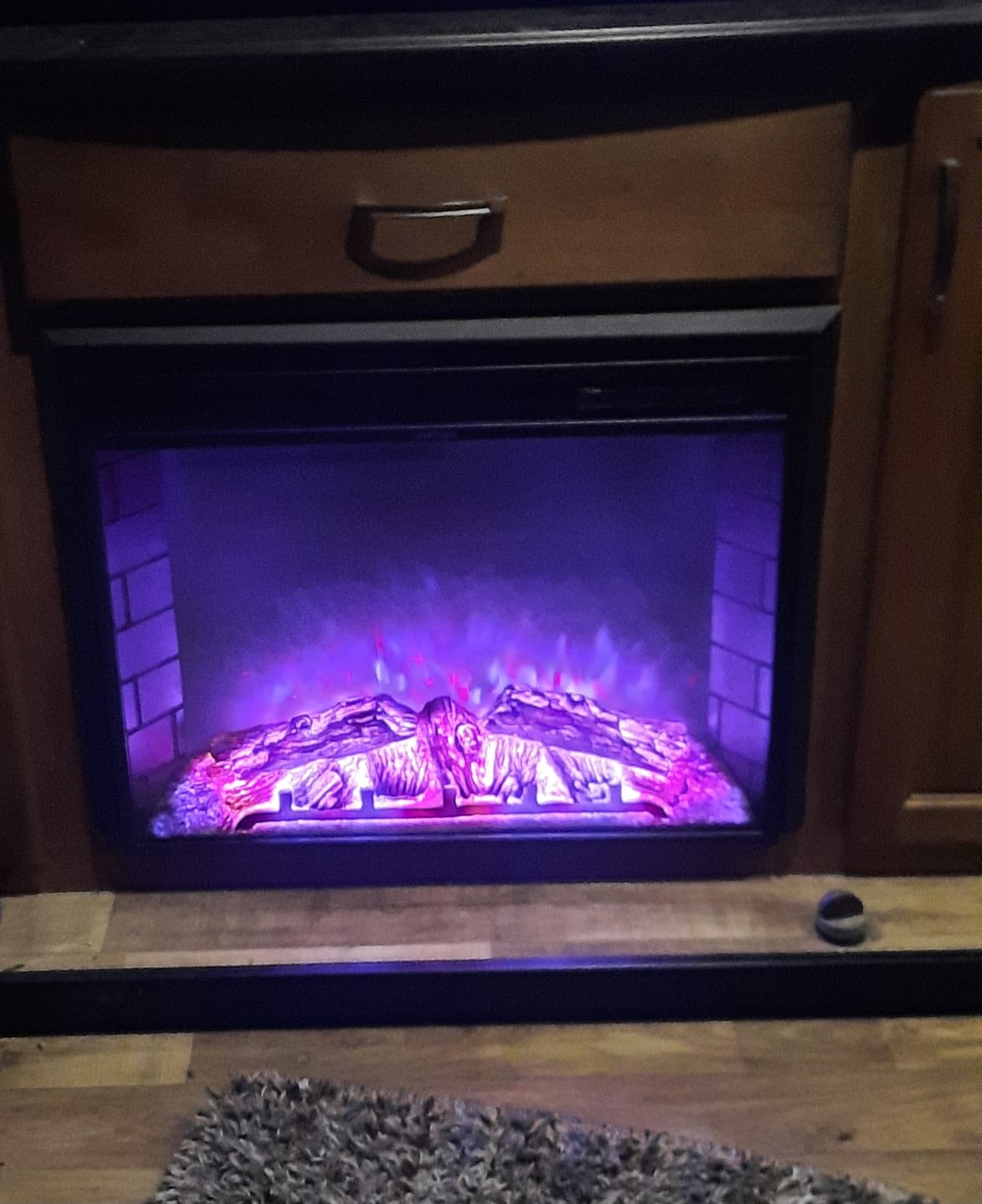 Customer photo review of 26" 1500W Electric Fireplace Insert, Recessed Electric Fireplace Heater with Adjustable Flame Effect