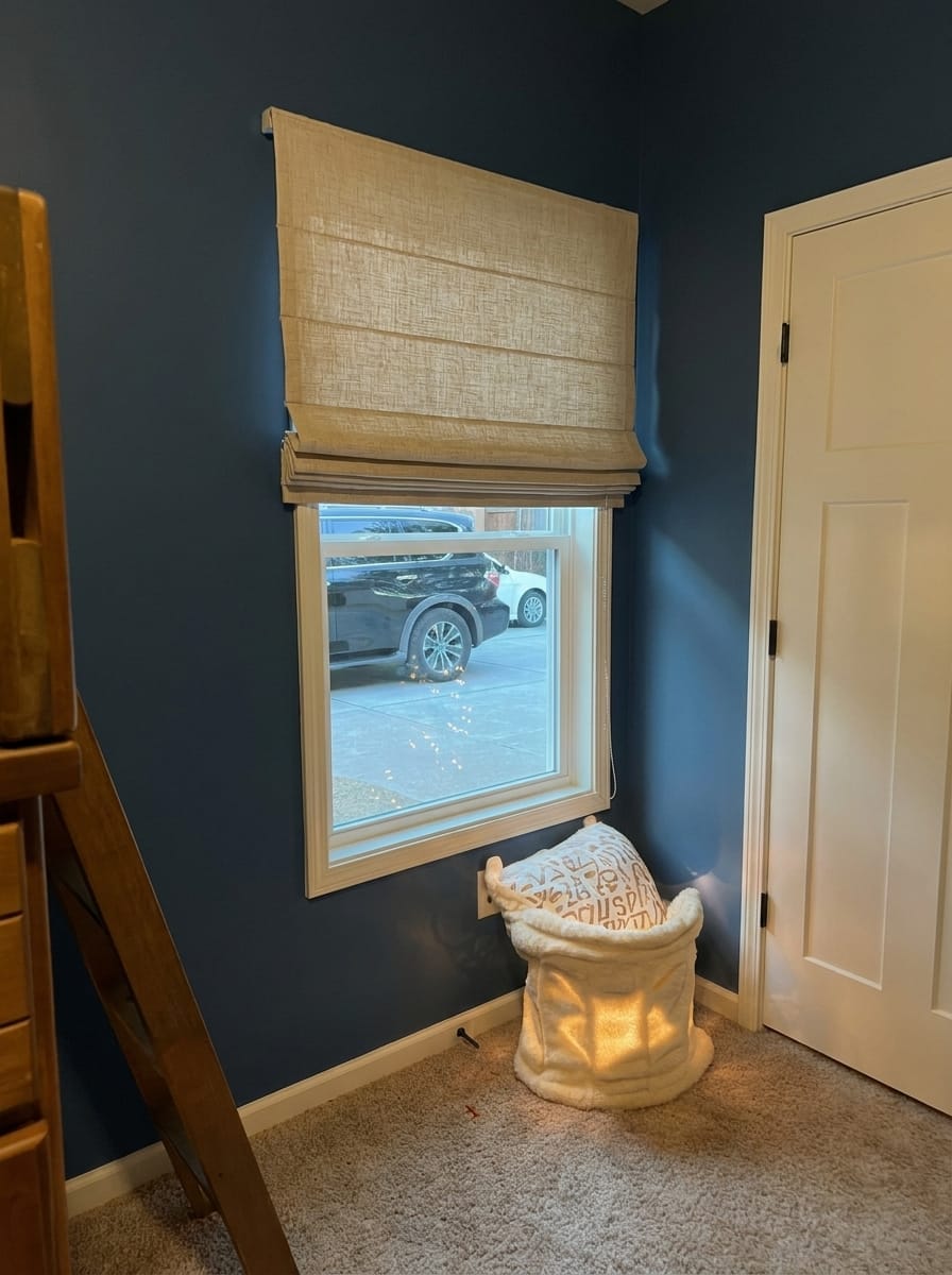 Customer photo review of Jessa Custom Roman Shades