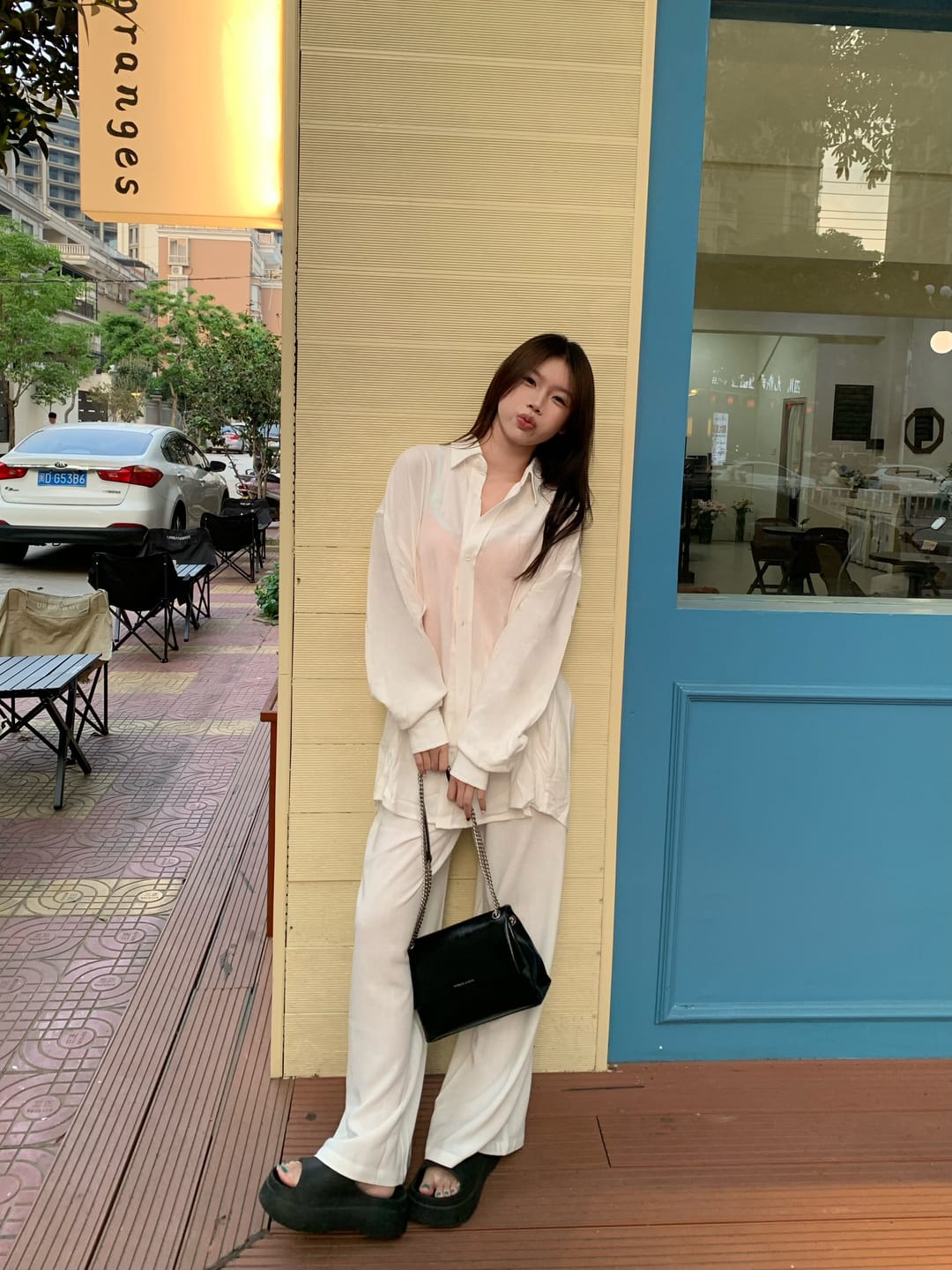 Customer photo review of 0122stepll Linen Shirt & Relaxed Pants Set