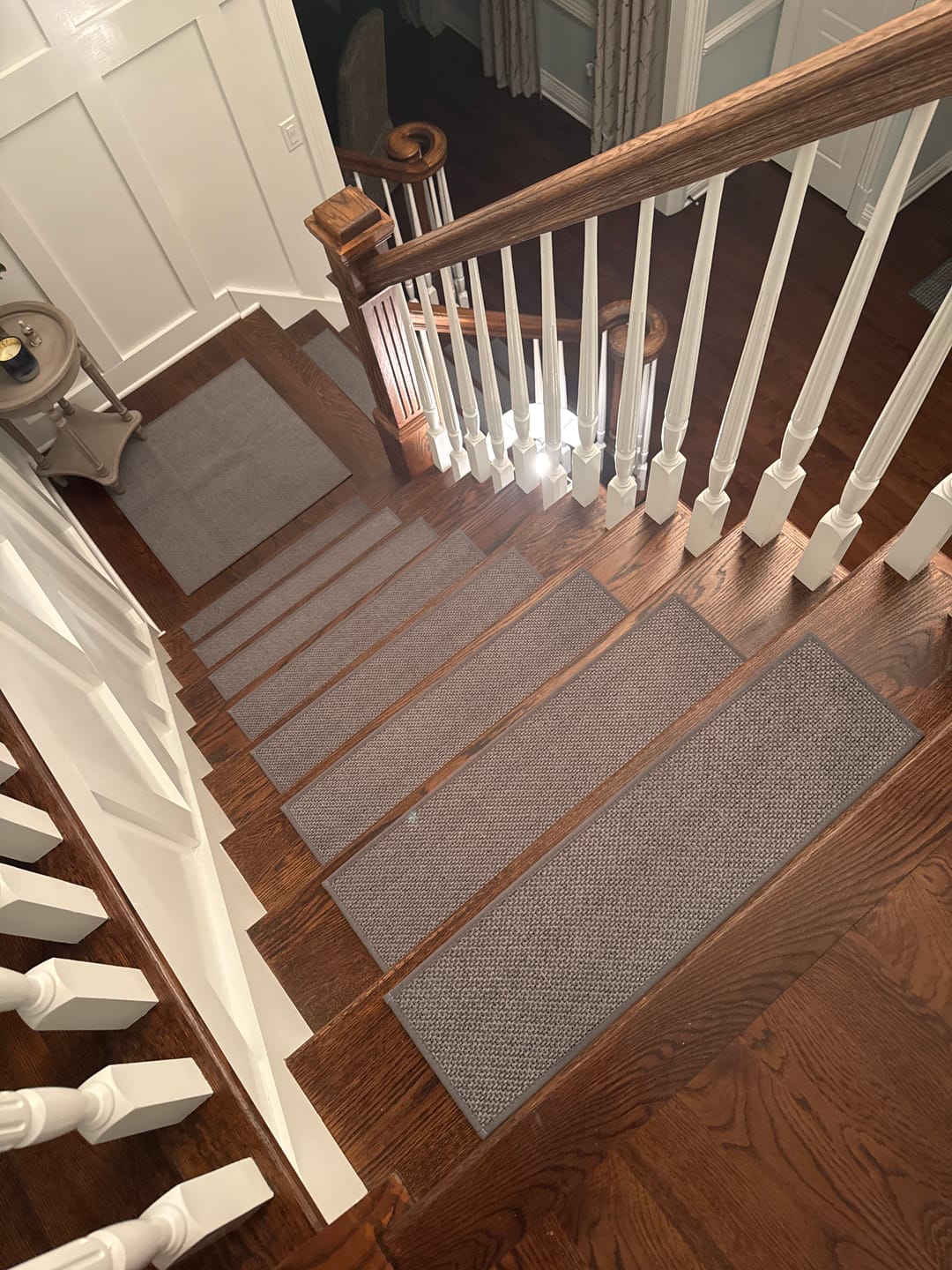 Customer photo review of Woven Non-Slip Stair Treads - Dark Gray