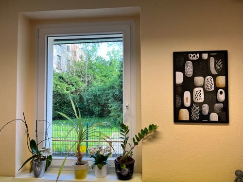 Kundenbewertung mit Foto zu Minimalistisches Schwarz Weiß Formen Poster – Inner Contrast