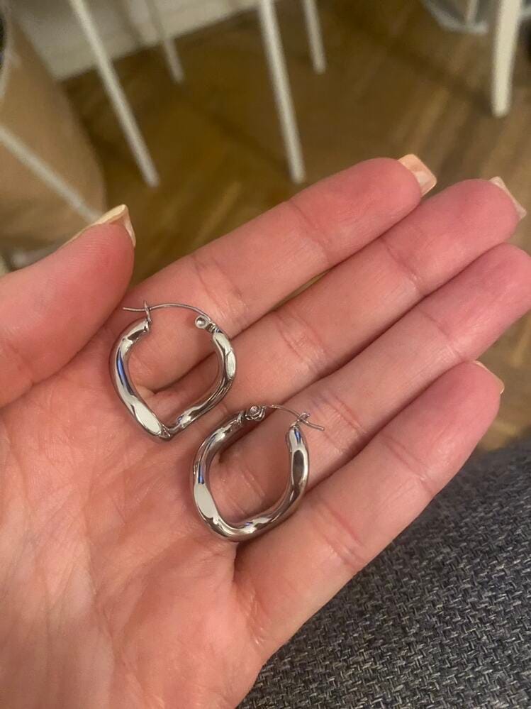 Customer photo review of Cleo Hoop Earrings