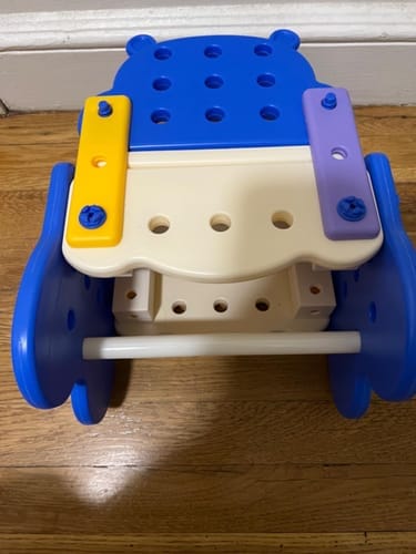 Customer photo review of Montessori Kids Tool Box Set – DIY Building Toy Kit with 200+ Pieces