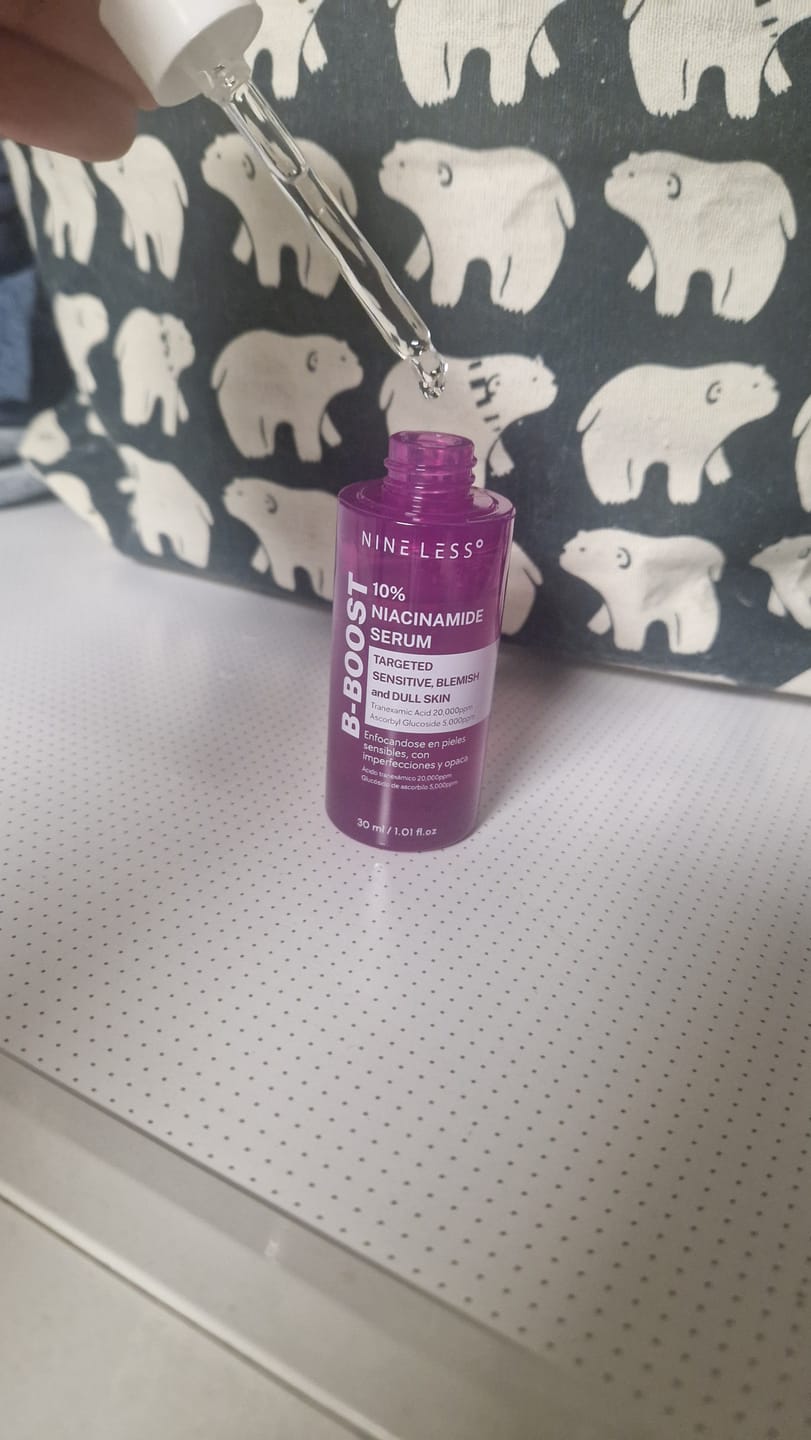 Customer photo review of Balinošs serums ar niacinamīdu Nine Less B-Boost 10% Niacinamide Serum
