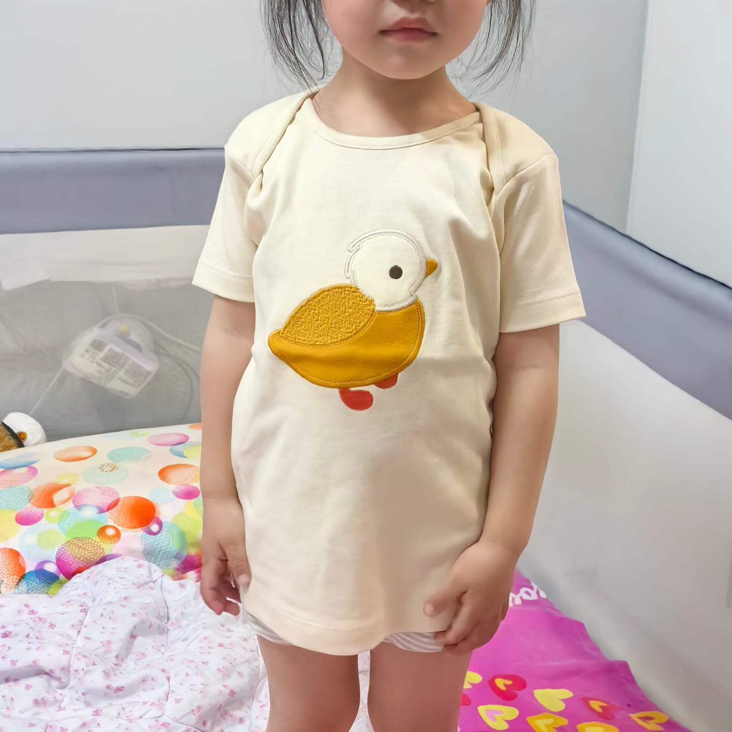 Customer photo review of Cream Rainbow Short Sleeve T Shirt