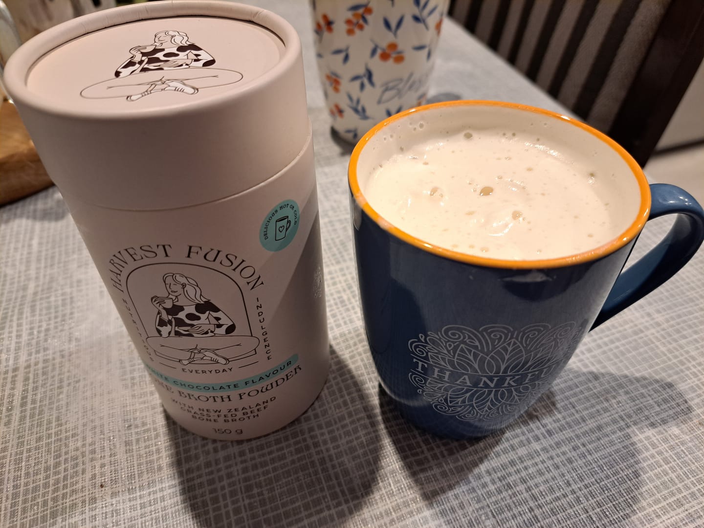 Customer photo review of White Chocolate Bone Broth Powder