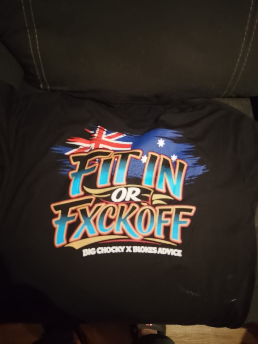 Customer photo review of Big Chocky | Fit In Tee