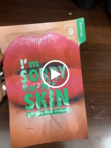 مراجعة بالفيديو من عميل لمنتج I'm Sorry For My Skin Jelly Face Mask – Hydrating Gel Sheet Mask