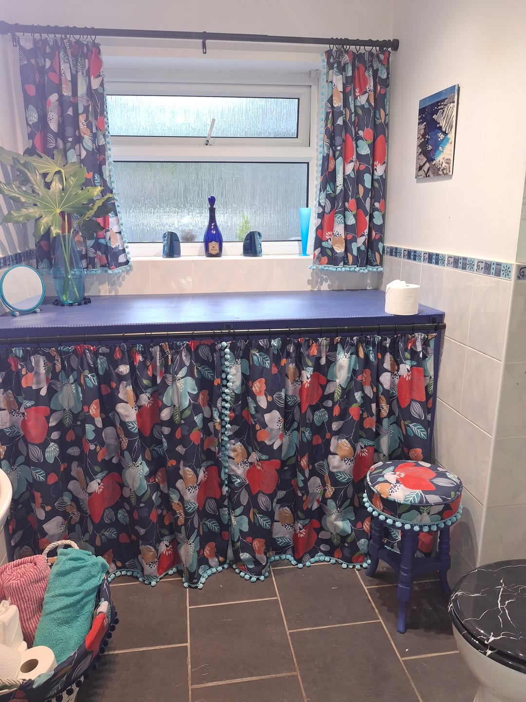 Customer photo review of Indigo Garden Cotton Furnishing Fabric