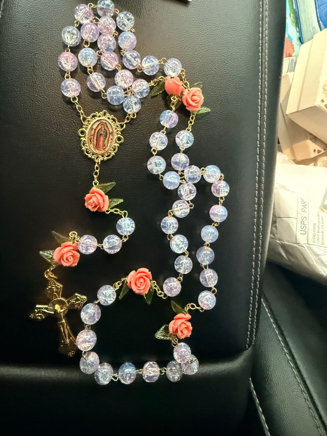 Customer photo review of FREE Today: Virgin Mary with Rose-Accented Rosary: Timeless Faith & Floral Faith Symbol
