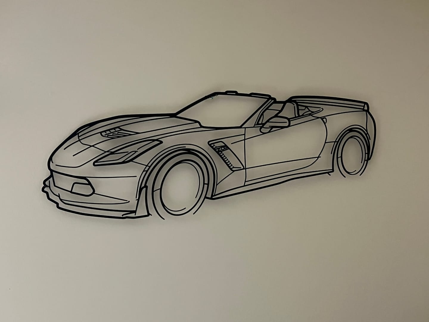 Customer photo review of Your Custom Car Silhouette Metal Wall Art Service