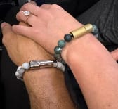 Customer photo review of Tourmalinated Moonstone Bracelet - Matte Finish