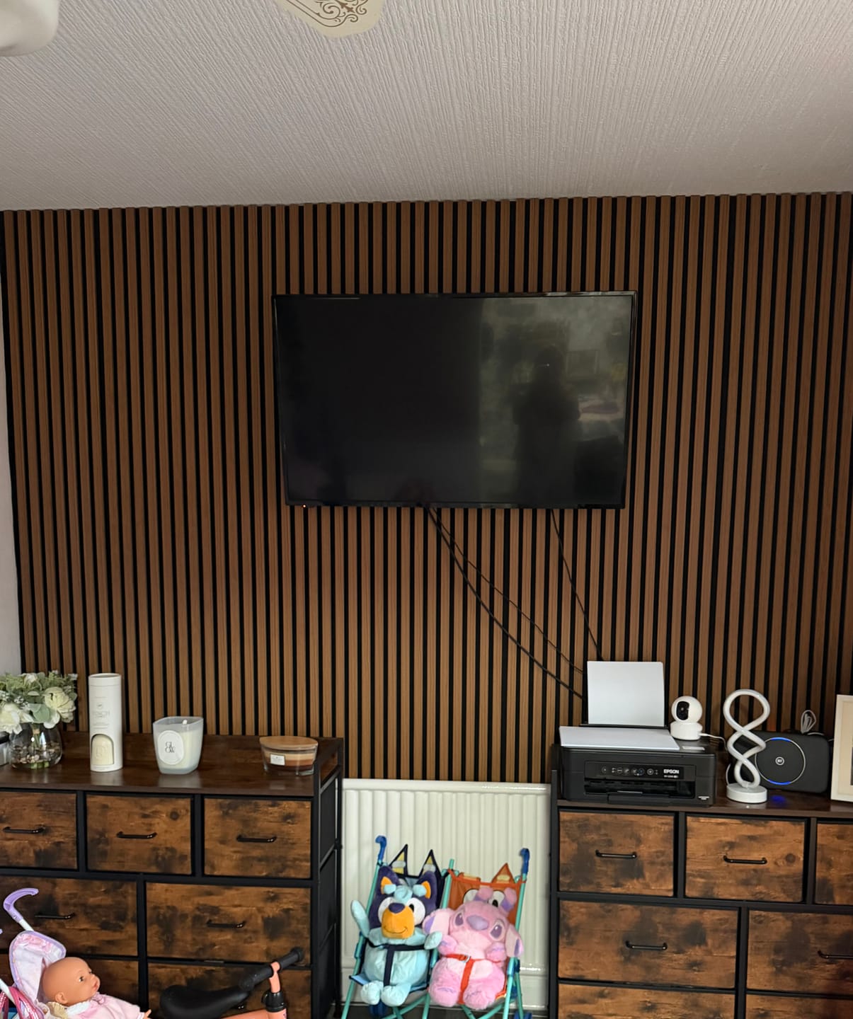 Customer photo review of Premium Acoustic Wall Panels - Teak Oak
