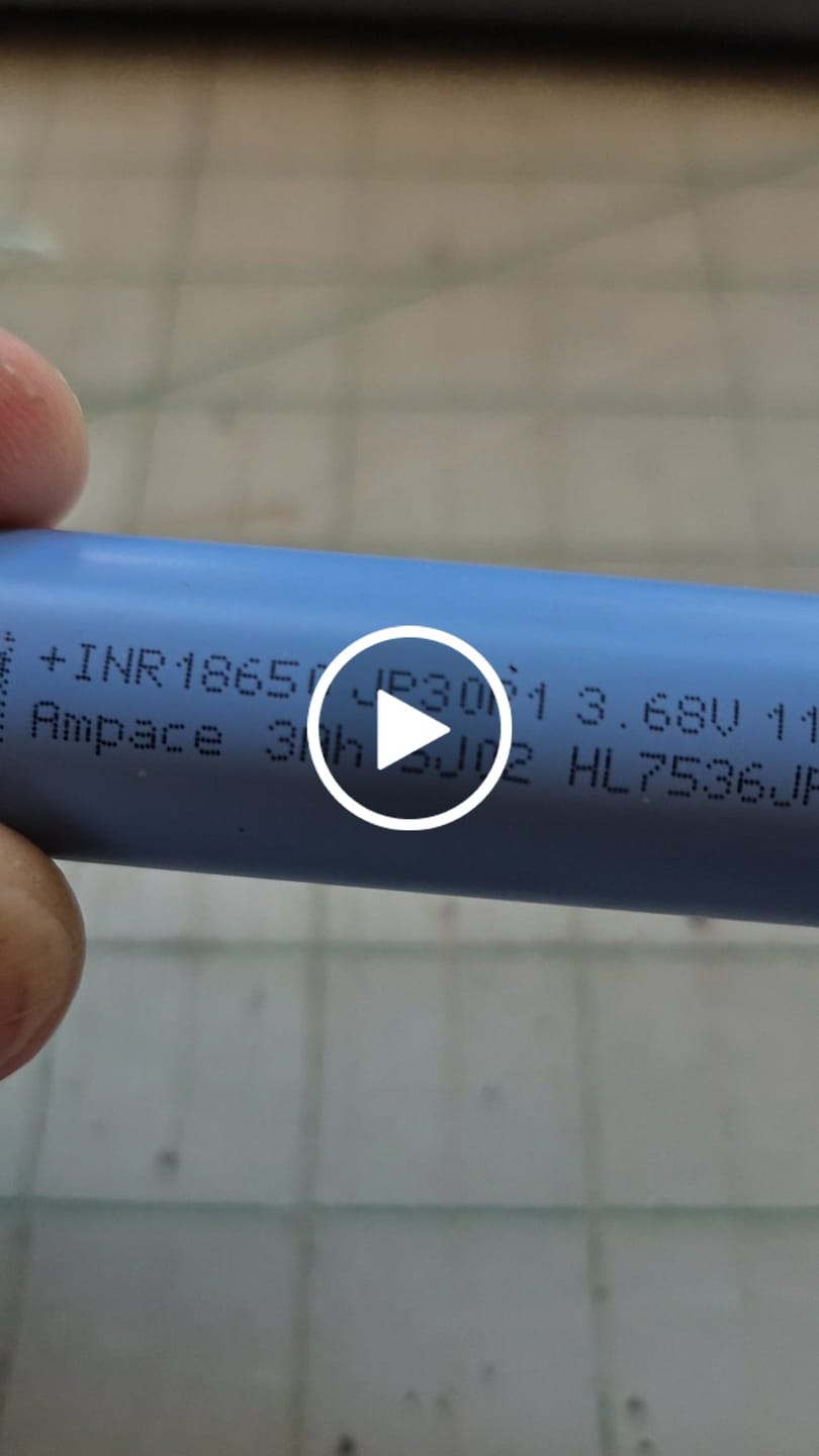 Customer video review of Ampace JP30P1 18650 3000mAh 56A Tabless Battery