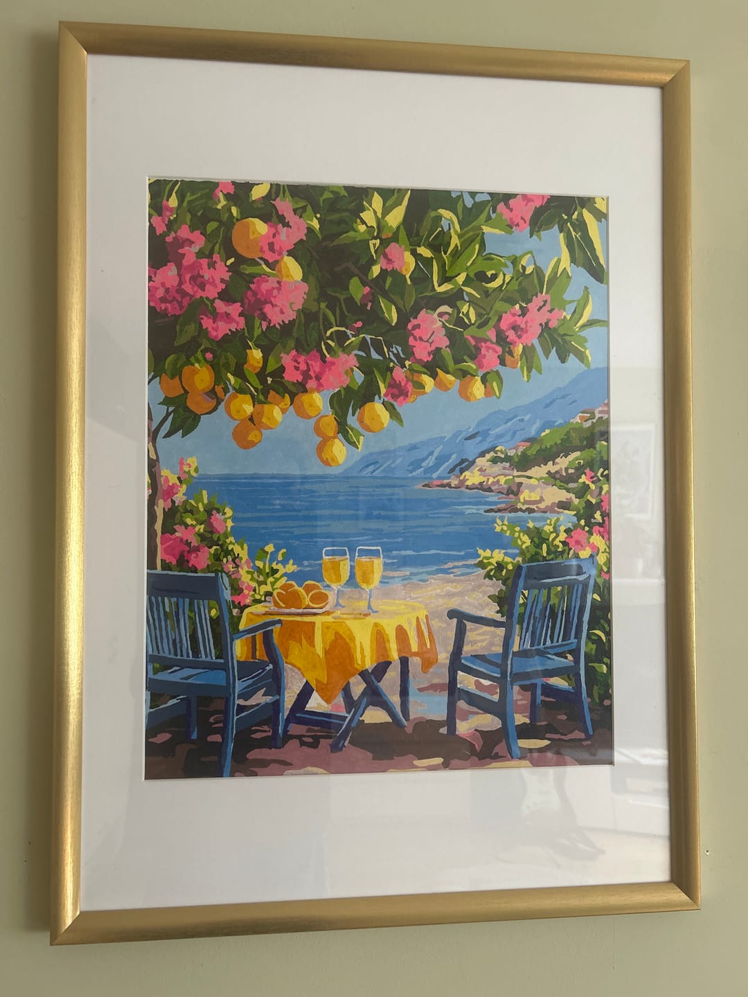 Customer photo review of Citrus by the Sea | Paint by Number