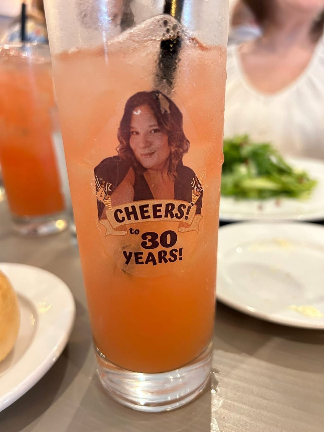 Customer photo review of Cheers to Years Birthday Banner