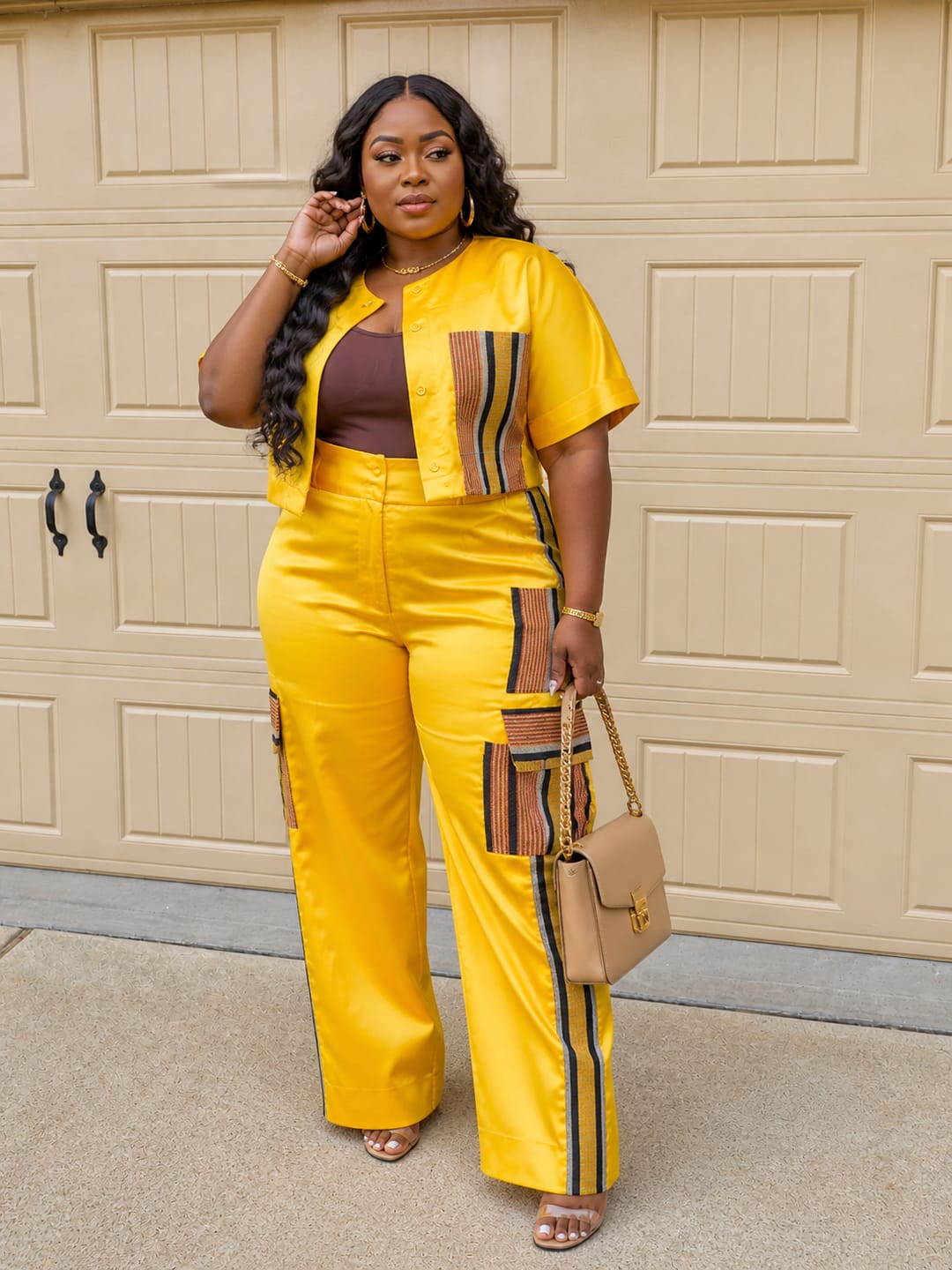 Customer photo review of Allyson Luxe Pants Set |Golden Mustard
