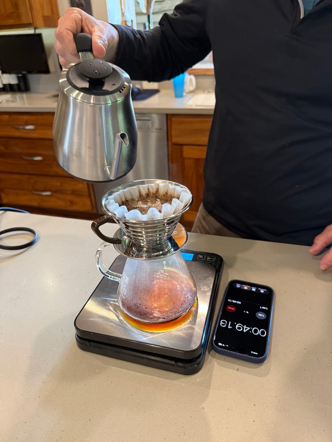 Customer photo review of Kalita Wave 185 Coffee Pour Over Kit - Stainless Steel