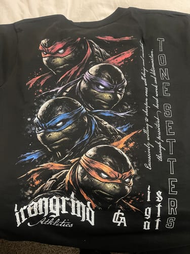 Customer photo review of [Limited Edition] 'TMNT: Brotherhood' Heavyweight T-Shirt