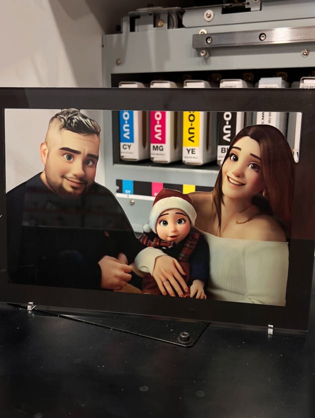 Customer photo review of Kişiye Özel Çizgi Film Tablosu