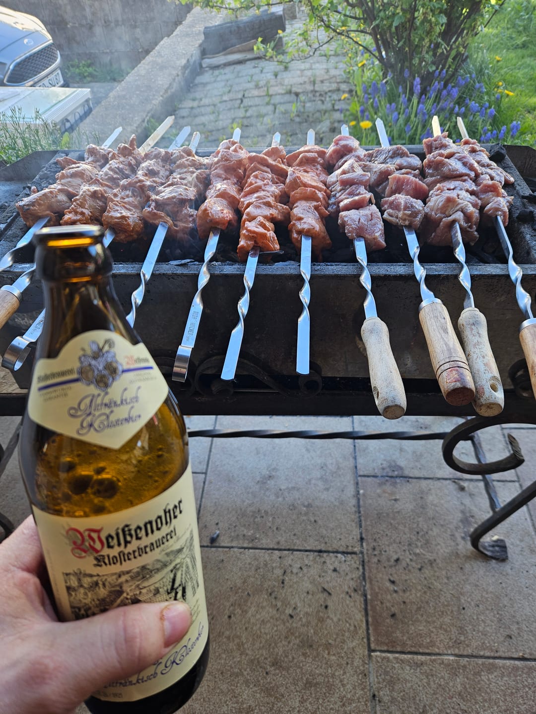 Customer photo review of Schweine-Schaschlik Klassiker – mit Zwiebeln, Pfeffer & Essig | mySchaschlik