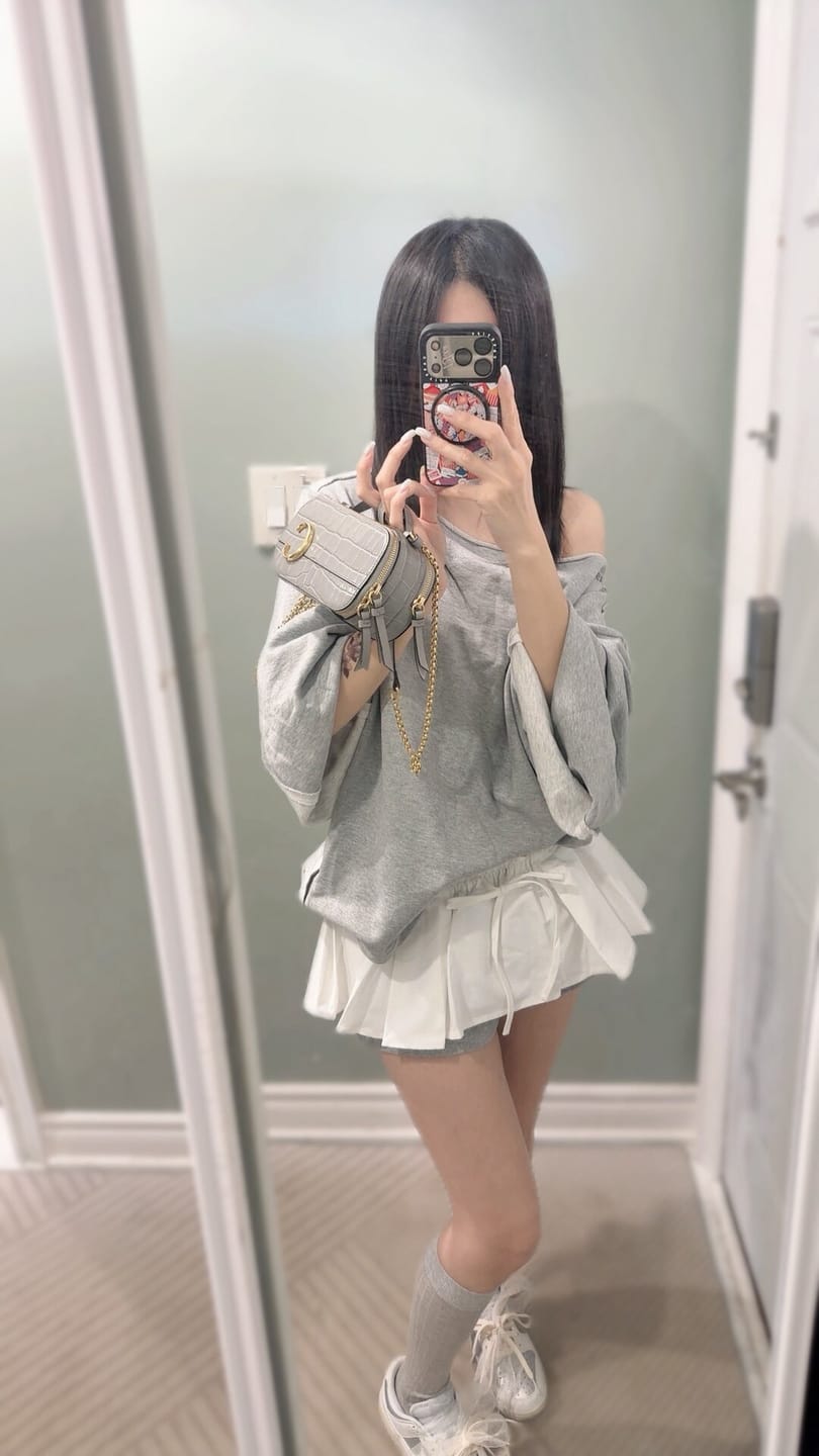 Customer photo review of WARDEN EDGE Layered Mini Skirt with Contrast Drawstring Waist & Sporty Cotton Shorts
