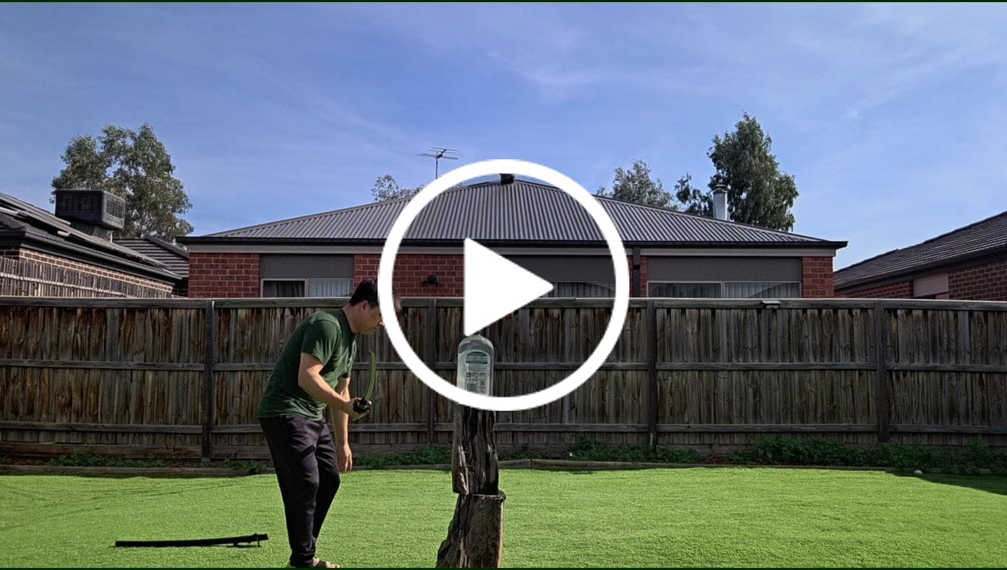 Customer video review of Shadiversity Medieval Katana