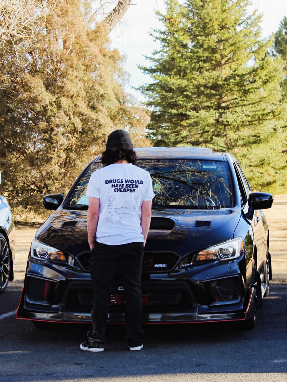 Customer photo review of Drugs Would've Been Cheaper Tee- White