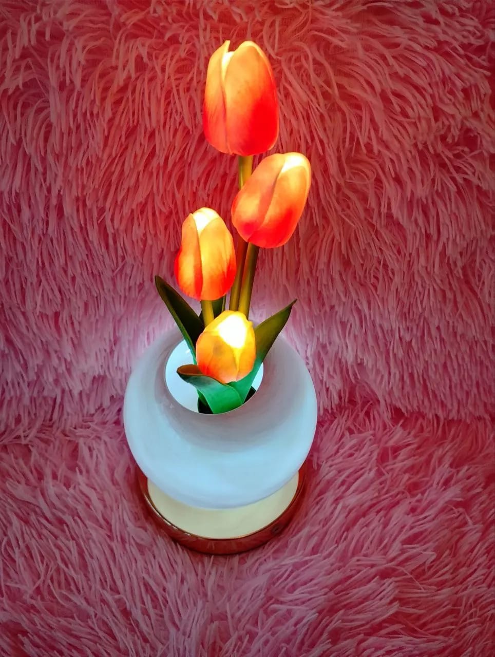 Customer photo review of Jarrón de Tulipanes